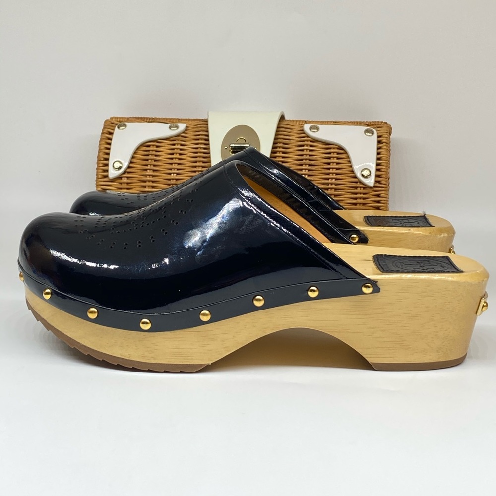 Tory Burch Bryce Preforated Patent Leather